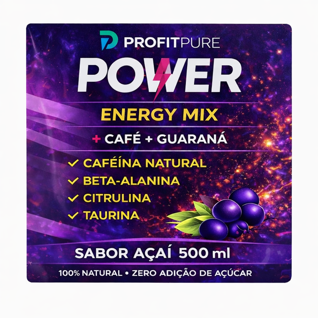 PROFITPURE POWER — Sabor Açaí 500ml